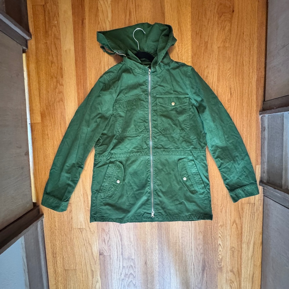 J Crew Barn Jacket Green Sz M